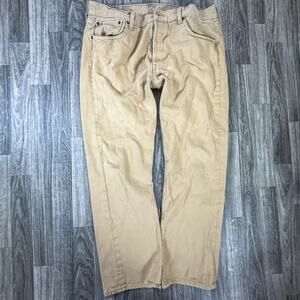 Levi’s 501 Original Fit Khaki Jeans W36 L29 Button Fly Straight Made in Mexico